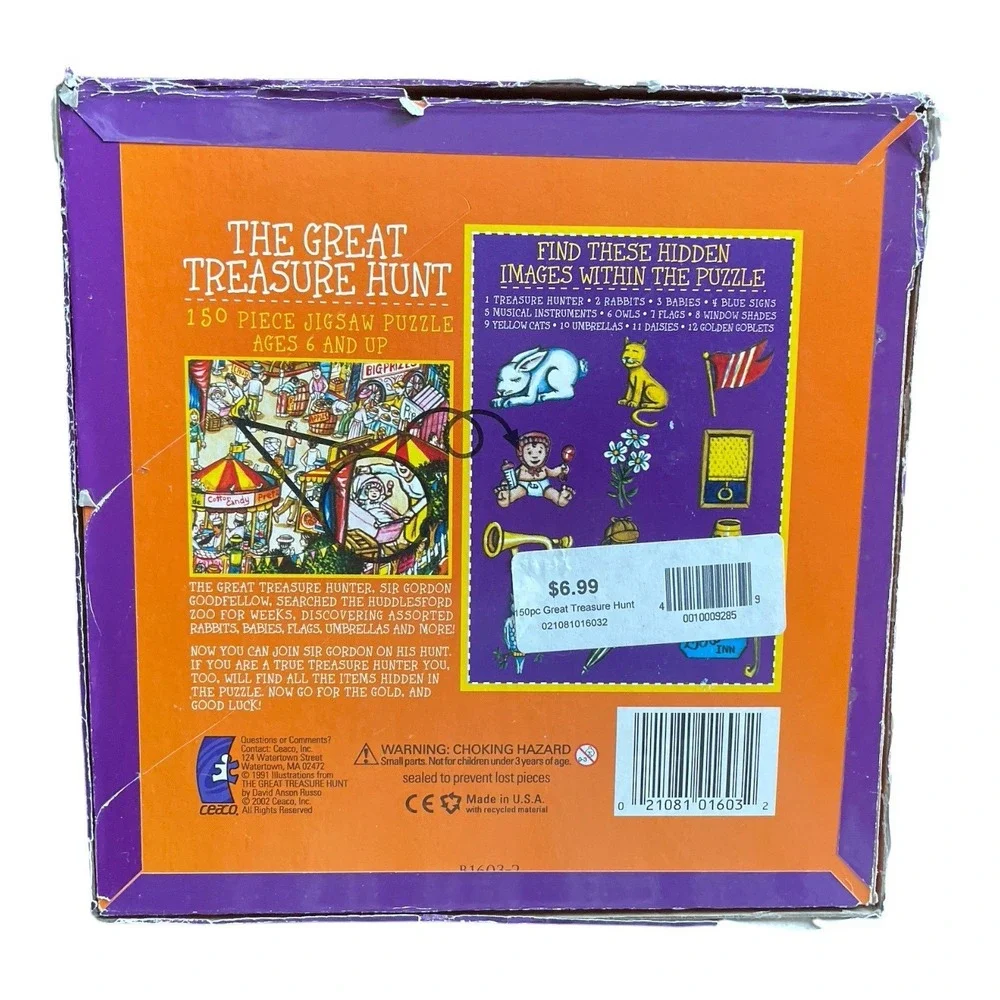 2 Puzzles Treasure Hunt Museum Maze Complete Jigsaw Great American Pc 100-150
